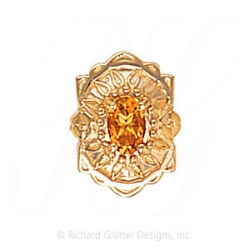 GS468 CIT - 14 Karat Gold Citrine Slide 
